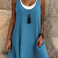 ⏰Sommer-Sonderangebot: 50 % Rabatt💃 Lässiges, locker sitzendes, ärmelloses Tanktop-Kleid für Damen mit angedeutetem Zweiteiler-Look