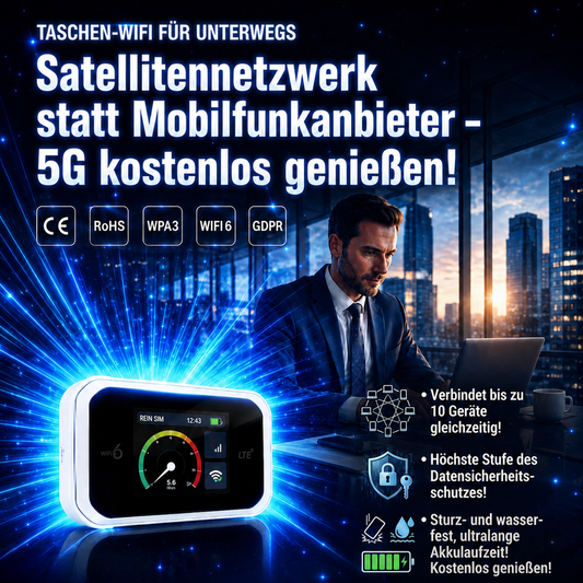 🥳HEISSER SALE 2026🥳💞50.000+ VERKAUFT!👵❤️ Sie müssen Ihre eigene SIM-Karte mitbringen. Pocket-WLAN mit Kompatibilität zu allen Netzwerken（Bitte bringen Sie Ihre eigene Karte mit ）