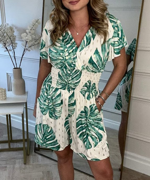 🌸LAST DAY SALE 49% OFF🌸Casual Floral Polka Dot Pocket Rompers