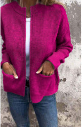 🎁2025 Early Christmas Sale🎄Women's Cozy Zipper Knitted Jacket-15