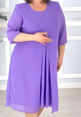 🪻LAST DAY SALE 49% OFF🪻 Elegant Loose Casual High-waisted Dress💃-2