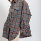 🏆Women's Mineral Washed Button Down Plaid Shirt-13