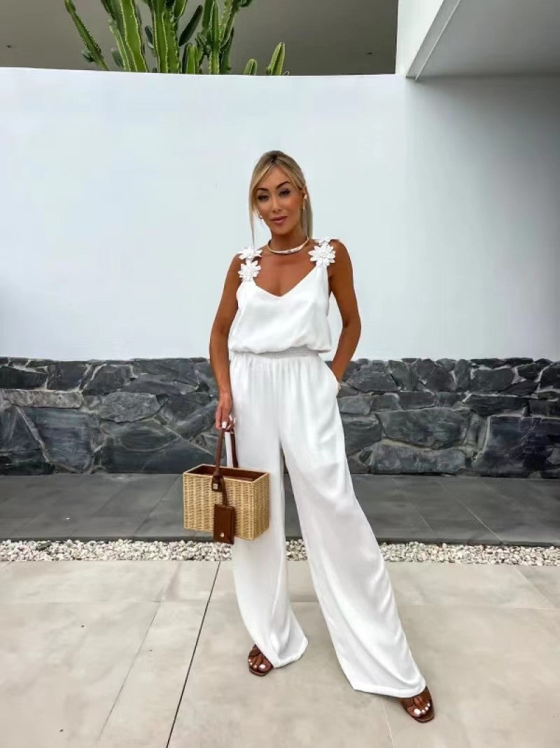 🔥Last Day Sale 49%🔥Women's Sleeveless Wide Leg Jumpsuit-10