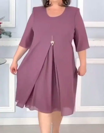 🪻LAST DAY SALE 49% OFF🪻 Elegant Loose Casual High-waisted Dress💃-1