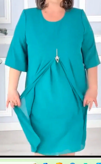 🪻LAST DAY SALE 49% OFF🪻 Elegant Loose Casual High-waisted Dress💃-4