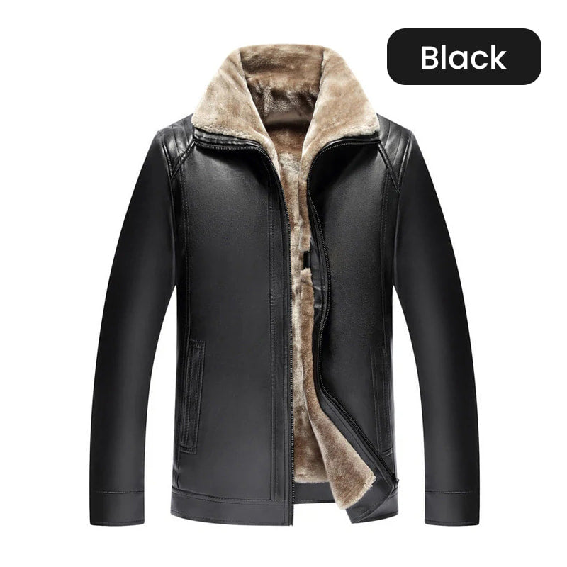 🎁Last Day 49% Off🔥Men‘s Quilted Faux Leather Jacket【Fashion and warmth】-10
