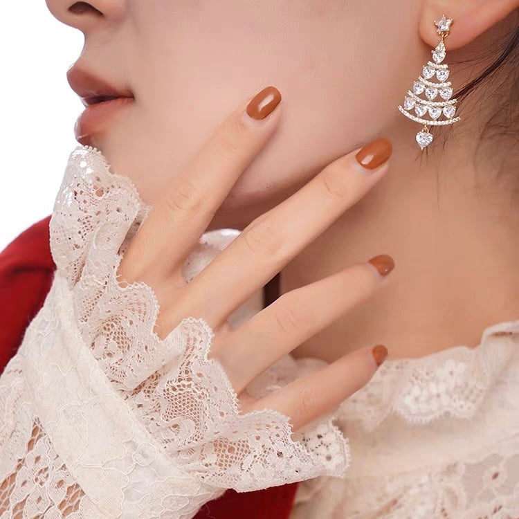 🎅Christmas Pre-sale 49% OFF🎄Shiny Christmas Tree Earrings-2