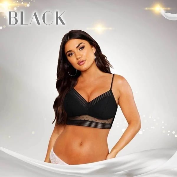 💞BUY 1 GET 3 PCS!!💞Low Back Wireless Lifting Lace Bra-5