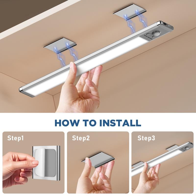 🔥Limited Sale - Buy 1 Get 2🔥✨️Rechargeable Motion Sensor Under Cabinet Lights-9