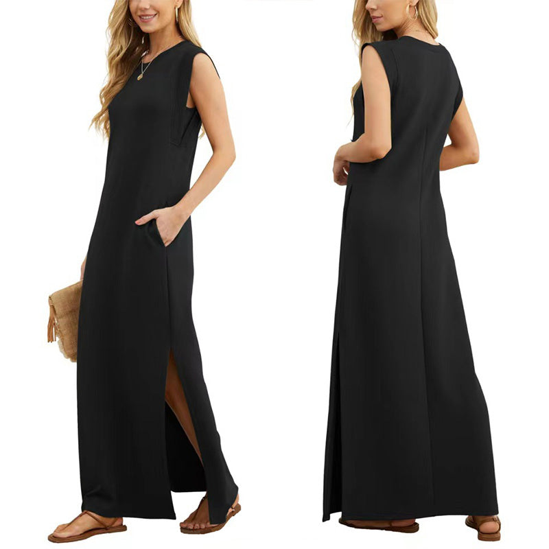 🎉Spring Hot Sale 49% OFF🌿Women Loose Split Wrinkle-Free Long Dress-1