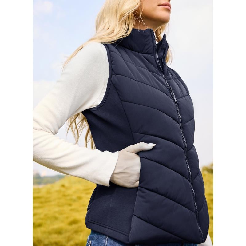✨️Cozy Without Bulk: Puffer Vest Women Sleeveless Zip Up Outerwear-3