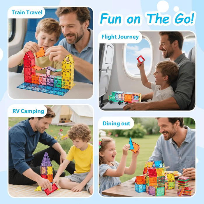 🎁🔥🧲 Children's Magnetic Building Blocks – STEM Educational Toys-7