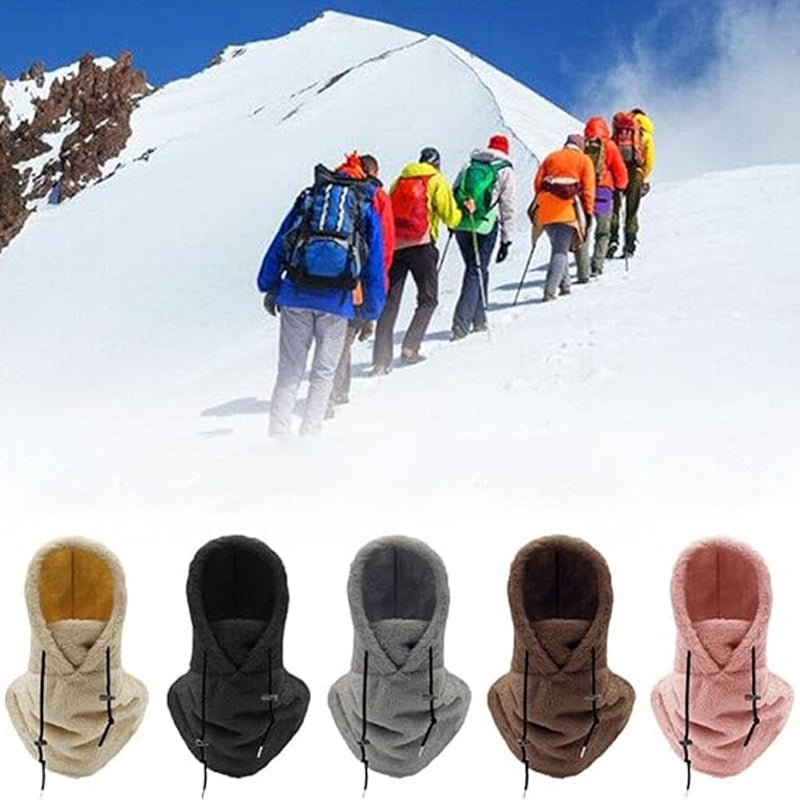 ❄️Hot Sale 49% Off🔥Winter Outdoor Sherpa Hooded Sports Windproof Mask🎁The Best Christmas Gift🎄-6