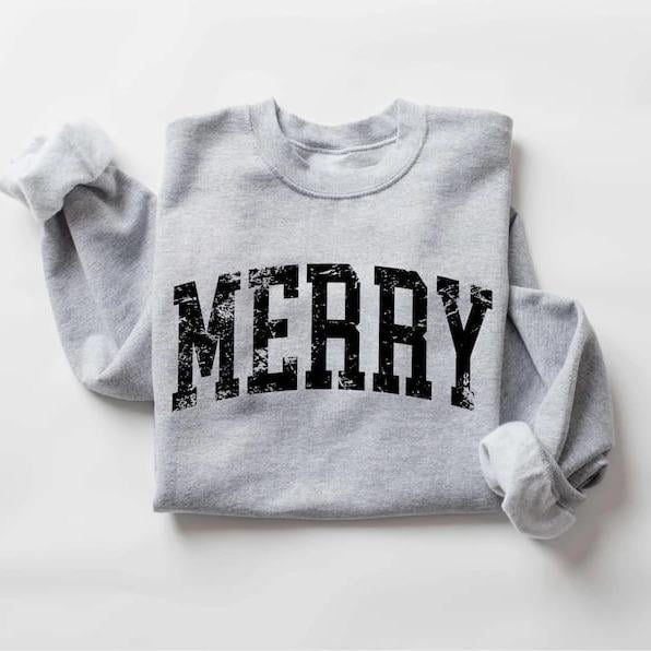 🔥Retro Merry Sweatshirt, Merry Christmas Sweatshirt-3