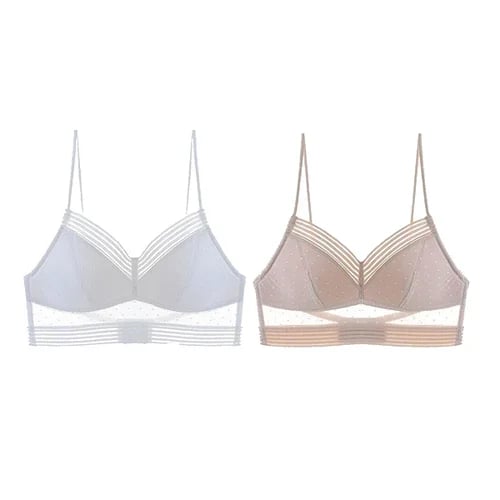 💞BUY 1 GET 3 PCS!!💞Low Back Wireless Lifting Lace Bra-13