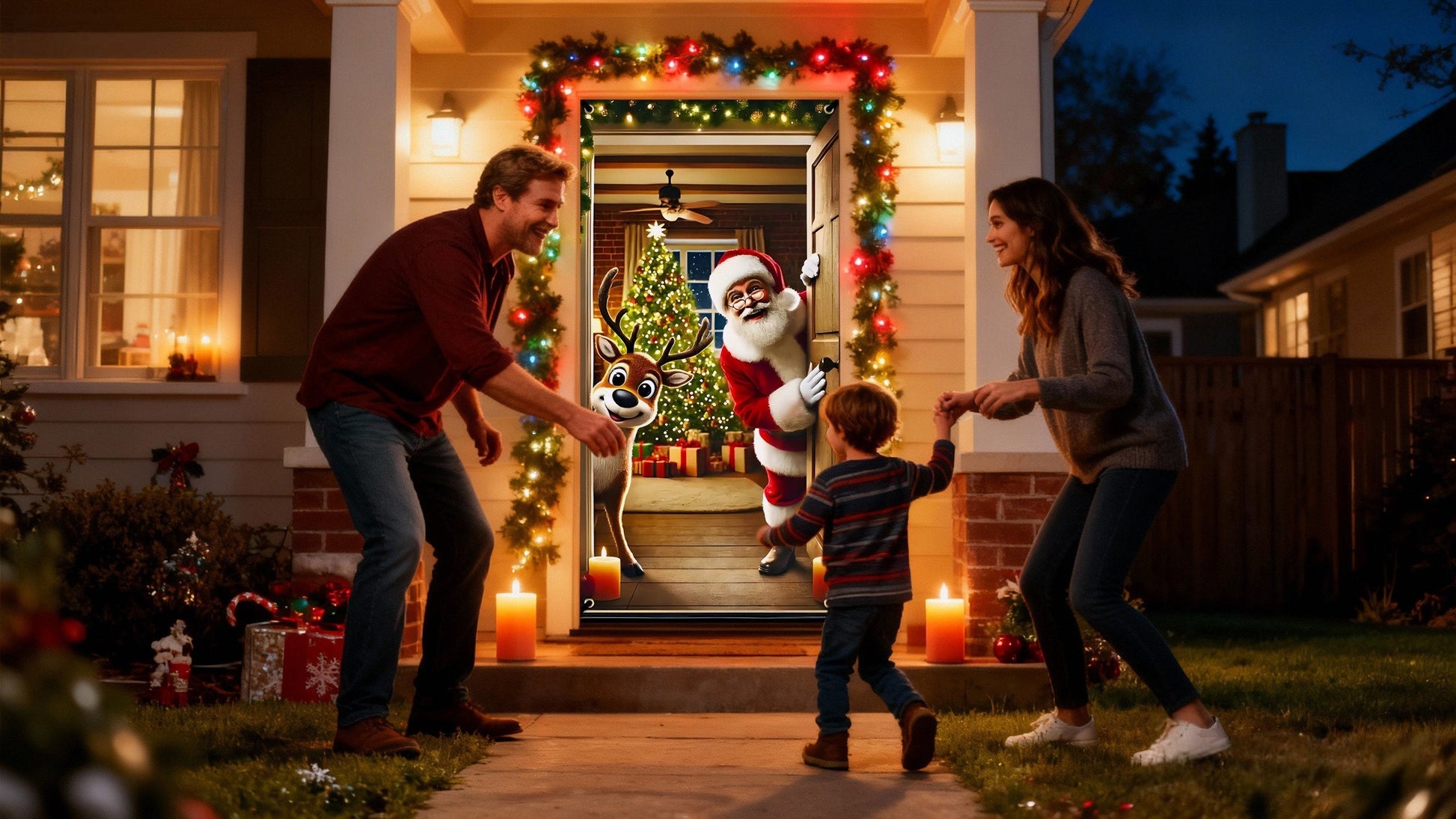 🎅Hot Promotion 49% Off🎁Christmas Front Door Decoration-8