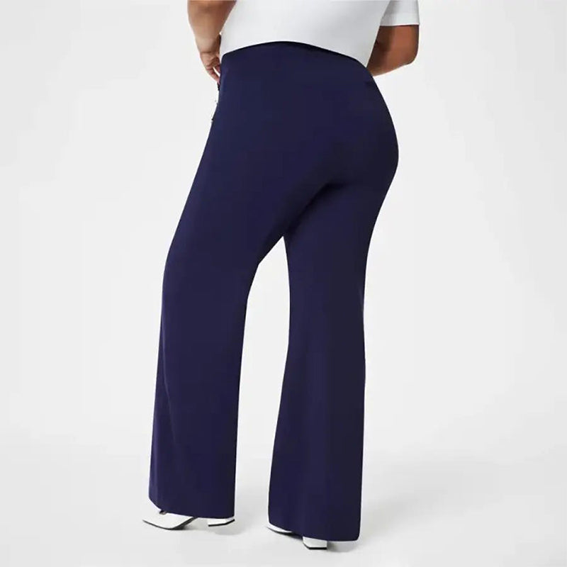 🍂Three lengths available🎁Winter High Stretch High Waist Wide Leg Trousers-3