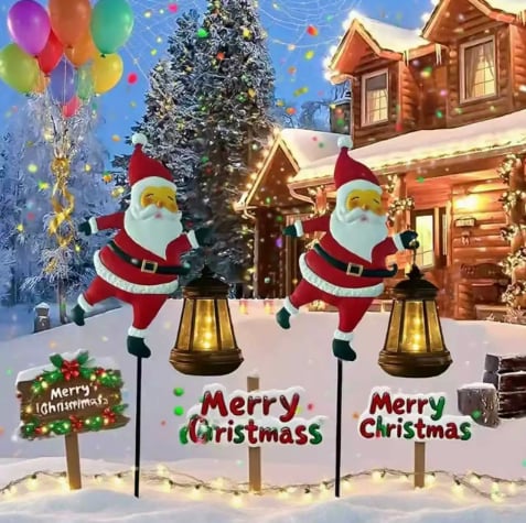 🎅LAST DAY SPECIAL PRICE:£11.99!!✨Christmas Solar Kettle Light & Lantern Garden Decor Collection-2
