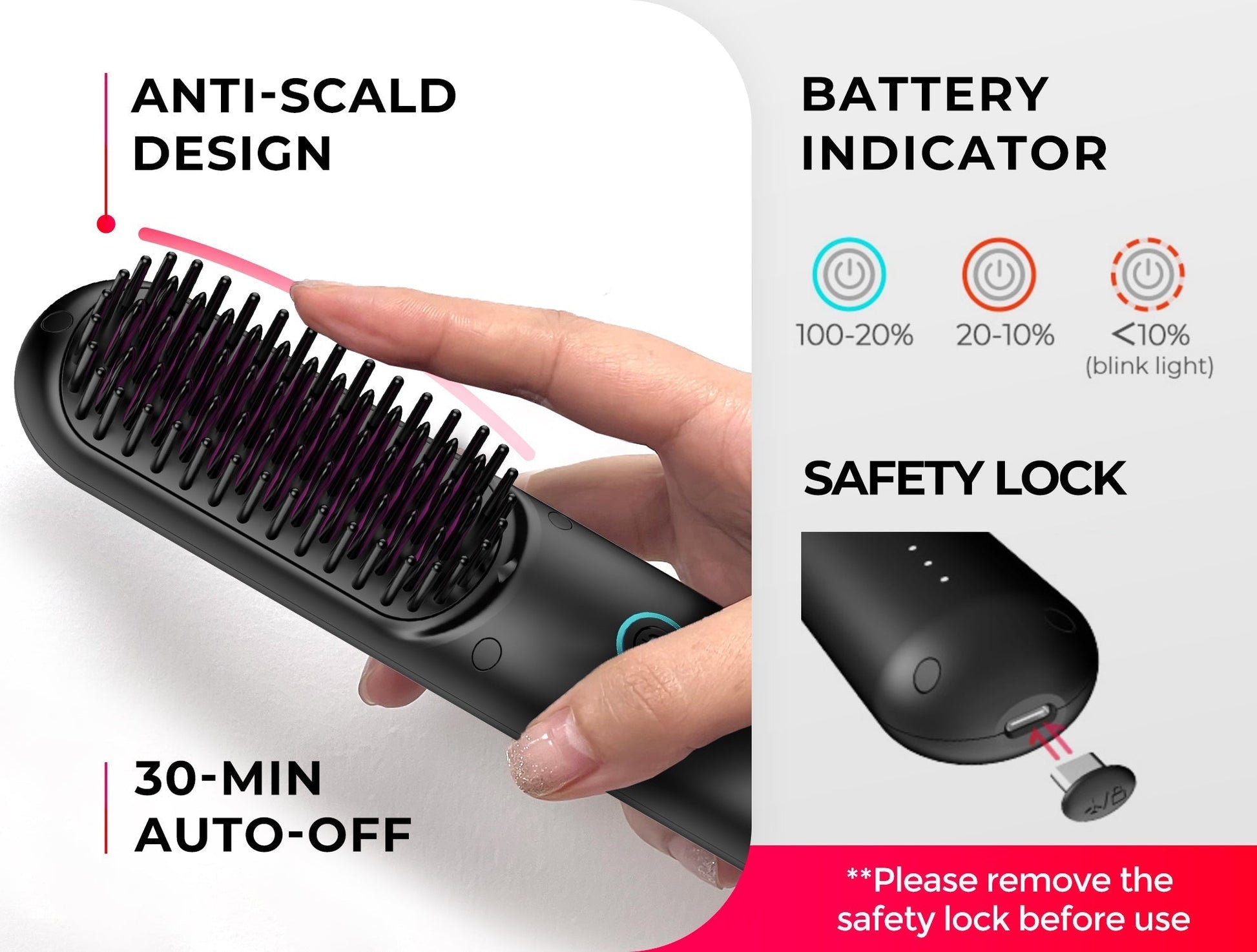 🔥LAST DAY SALE 49% OFF🔥Women's Hair Straightener Comb-23