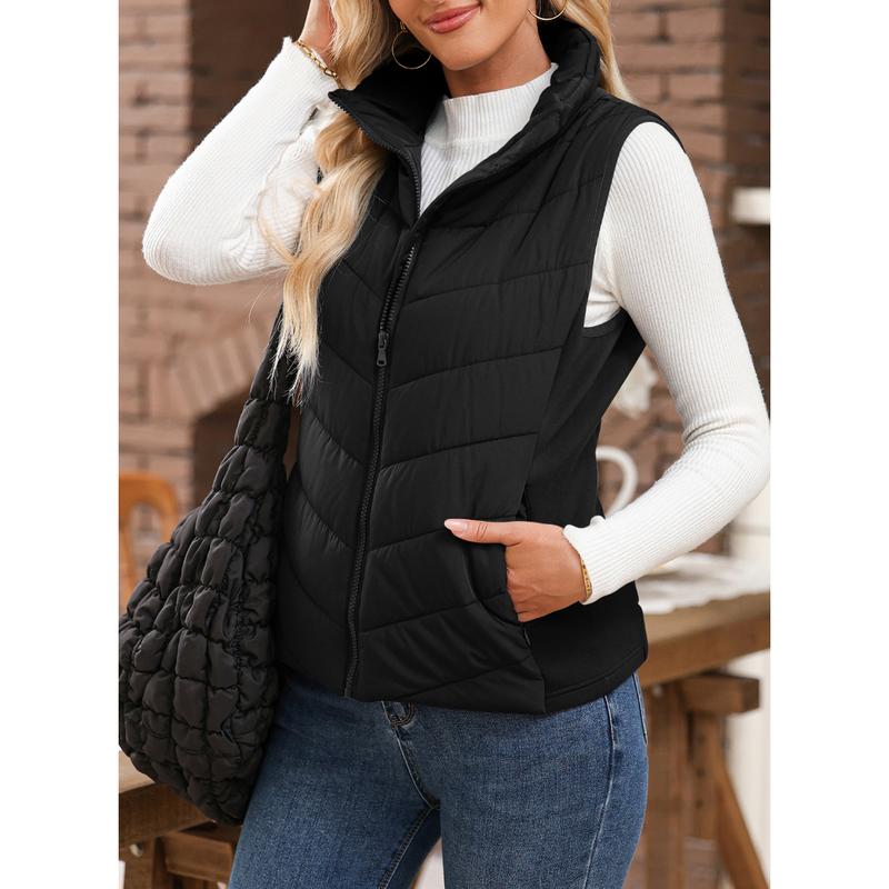 ✨️Cozy Without Bulk: Puffer Vest Women Sleeveless Zip Up Outerwear-5