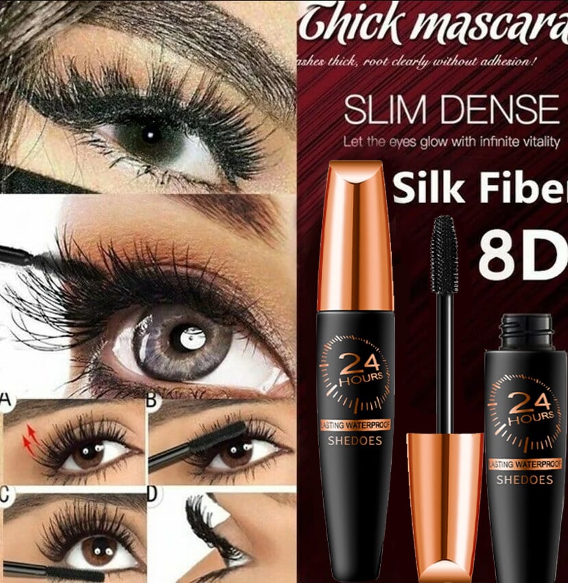 🎁Limited Sale - BUY 1 GET 1 FREE🎁Waterproof Silk Fibre Thick Lengthening Mascara-1