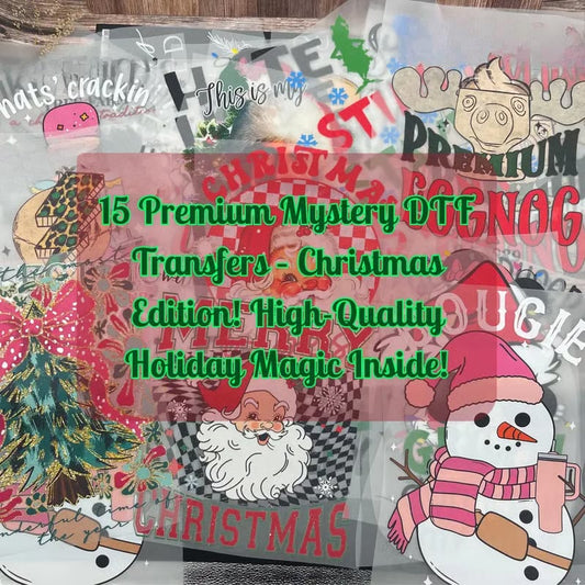 🎅Christmas Special Price ￡8.99!!🎄 15PCS Christmas Mystery DTF Transfer Bundle 🎁🔥for T-Shirts, Totes & DIY Gifts