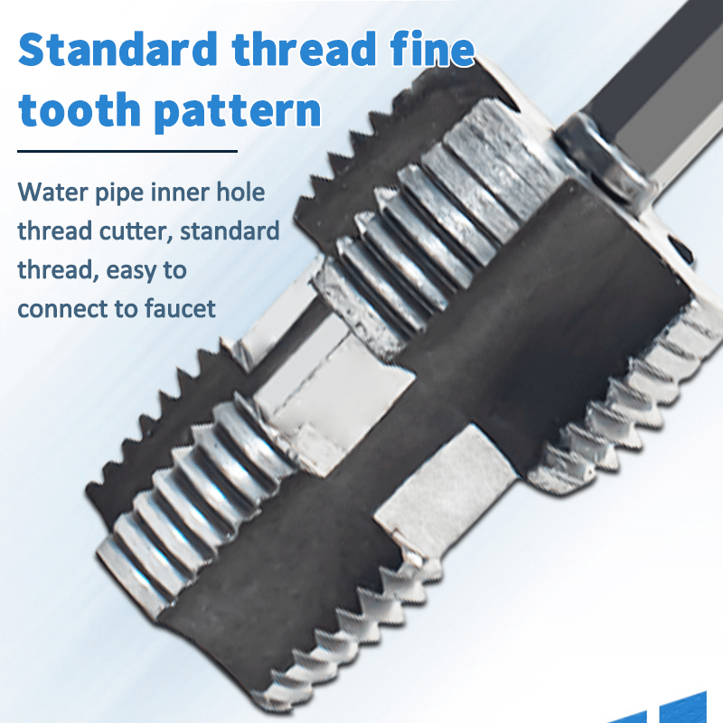 ✨Last Day Promotion 49% OFF 🛠️Electric Drill Compatible PVC Pipe Threader Kit with Various Die Sizes-2