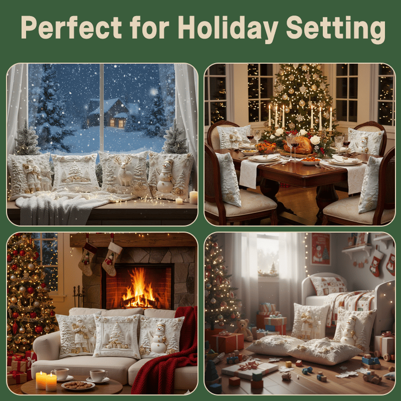 🎅Christmas Season Gift Idea￡6.49!!🎁Christmas Themed Cushion Cover🛋️-1