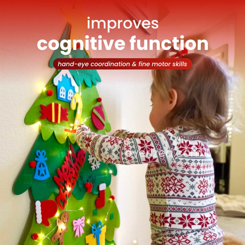 🥳49% OFF This Week Promotions🎉🎉Everized Interactive Felt Christmas Tree for Kids🎄-1