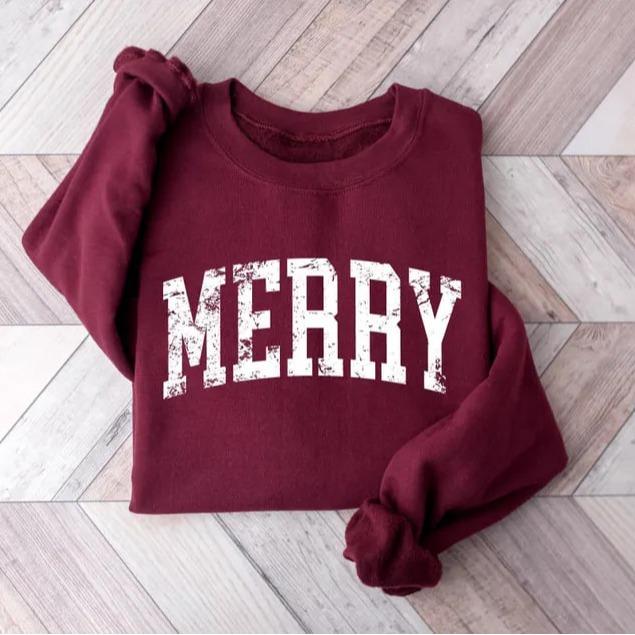 🔥Retro Merry Sweatshirt, Merry Christmas Sweatshirt-8