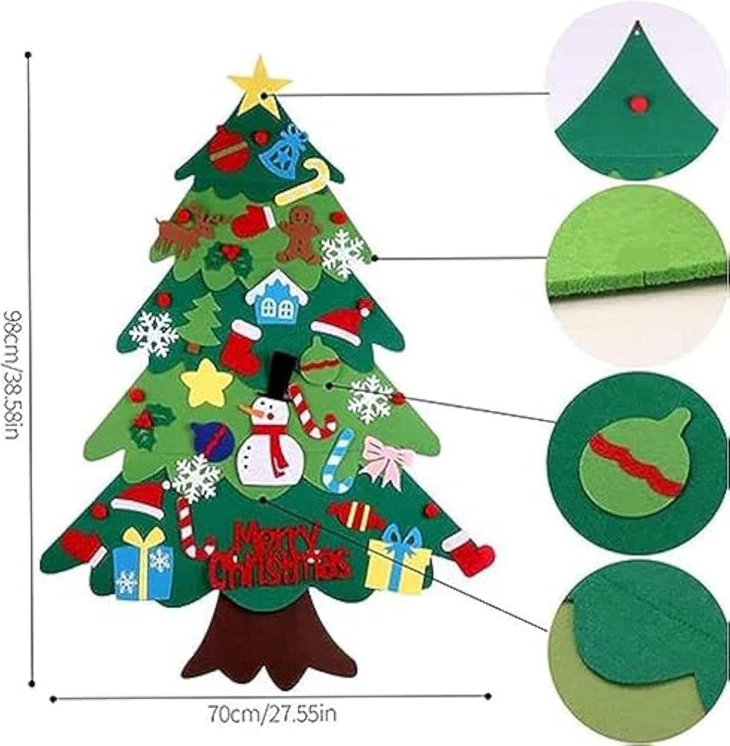🥳49% OFF This Week Promotions🎉🎉Everized Interactive Felt Christmas Tree for Kids🎄-9