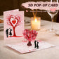 3D Pop-Up Anniversary Card - Romantic Love Tree & Hearts Design💌