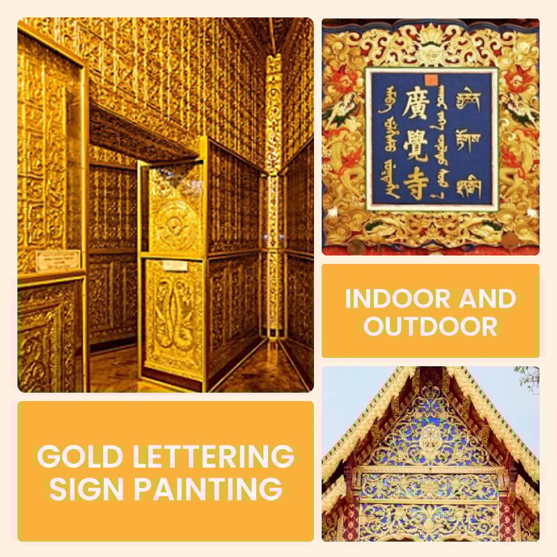 🔥Last Day Promotion 48% OFF - Water Based Gold Leaf Paint For Art, Painting, Handcrafts-4