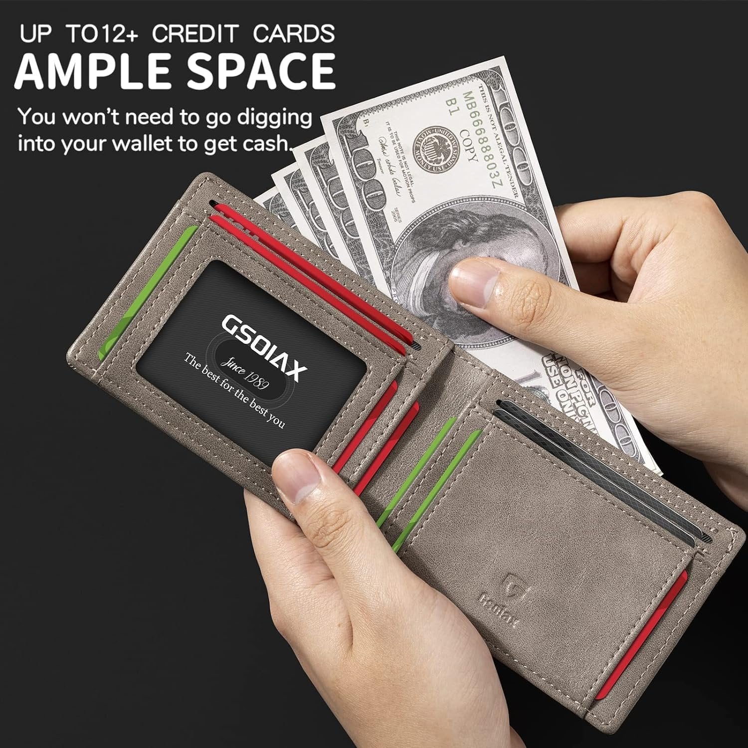 🔥BUY 1 GET 1 FREE🔥GSOIAX Mens Slim Wallet Rfid Blocking 2-2