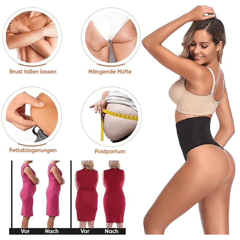 💕Buy 1 Get 1 Free - each only ￡6.49!!💕Plus Size High Waist Tummy Control Thong-10
