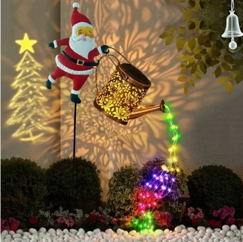 🎅LAST DAY SPECIAL PRICE:£11.99!!✨Christmas Solar Kettle Light & Lantern Garden Decor Collection-5