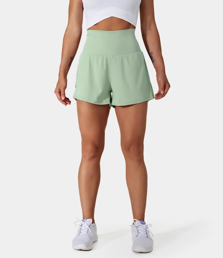 🔥2024 New Hot Sales🔥High Waisted 2-in-1 Yoga Shorts & Side Pockets-13