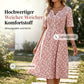 🎉2026er Neuheit – 50% Rabatt nur für kurze Zeit!👗Lässiges V-Ausschnitt-Kleid für Damen mit Print & Taschen