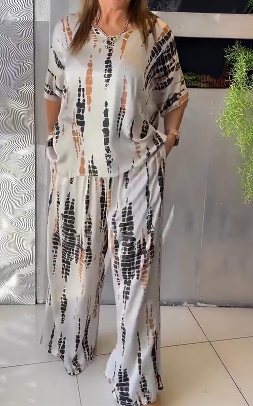 🔥 Buy 2 get free shipping🔥  Satin two-piece set with neckline at the tip ✨-1