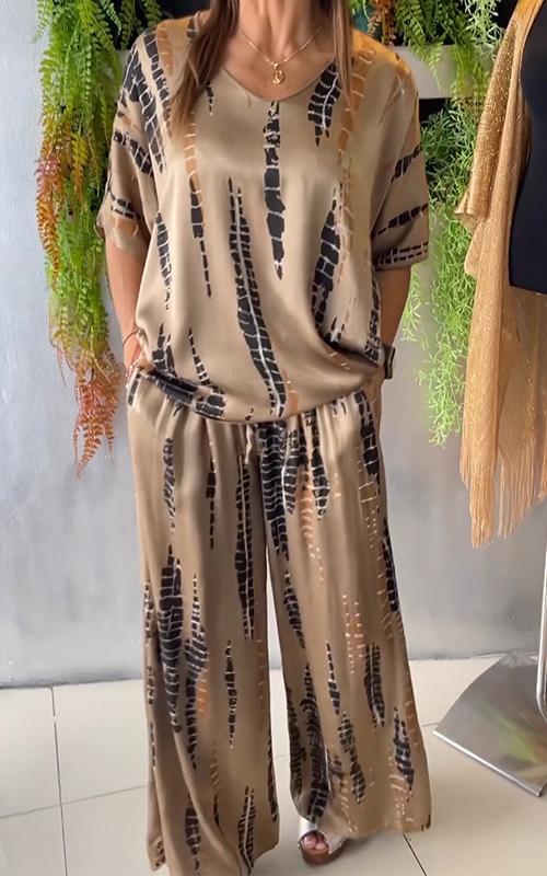 🔥 Buy 2 get free shipping🔥  Satin two-piece set with neckline at the tip ✨-8