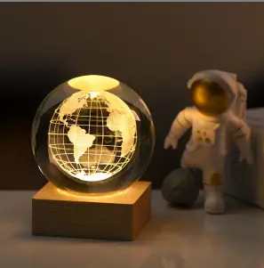 🔥🎲Your Christmas gift Get 49% Off Today🔥Luminous Planet Crystal Ball with Wooden Base-9