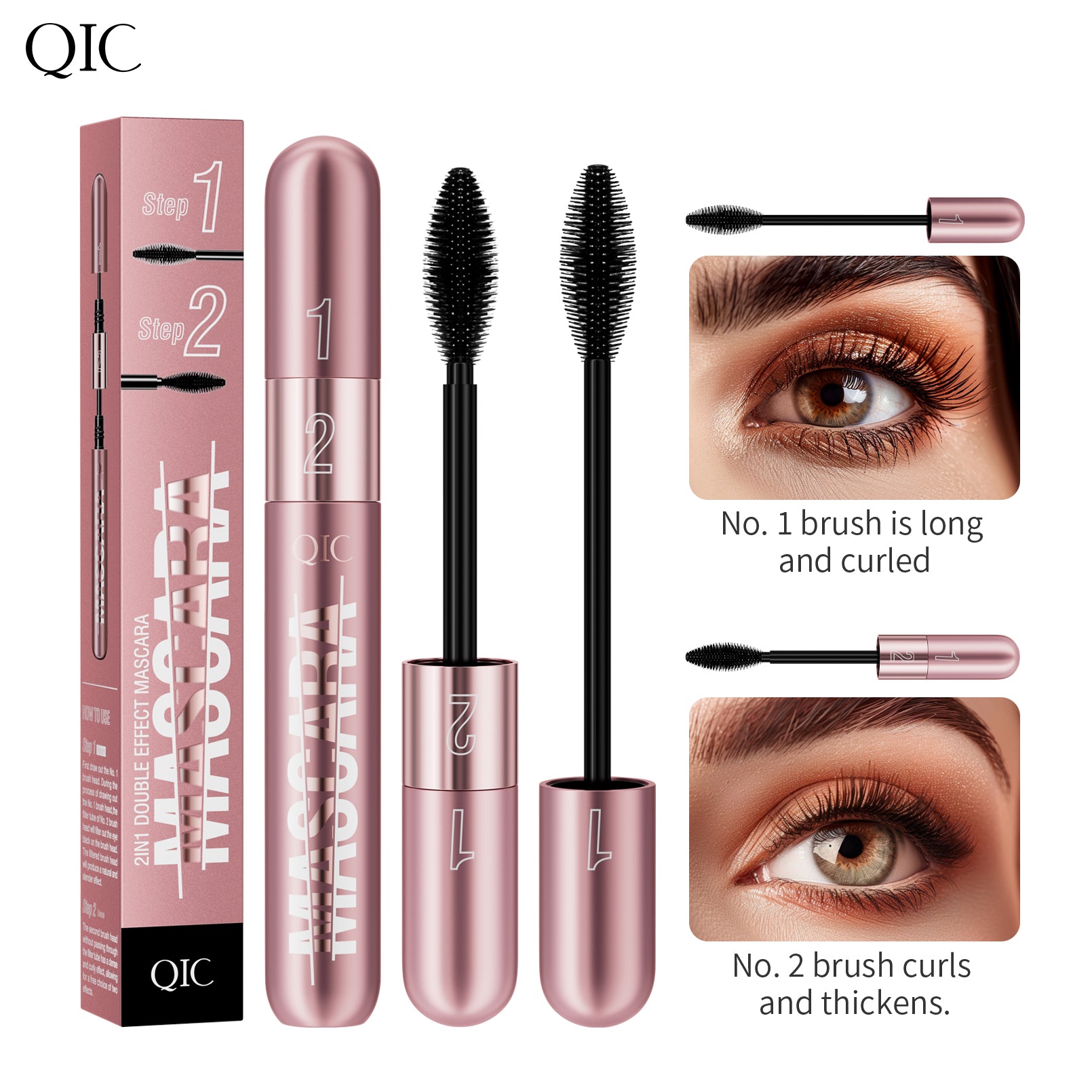 🔥Buy 2 Free 1🔥Volume & Lengthen 2-in-1 Curling Mascara-12