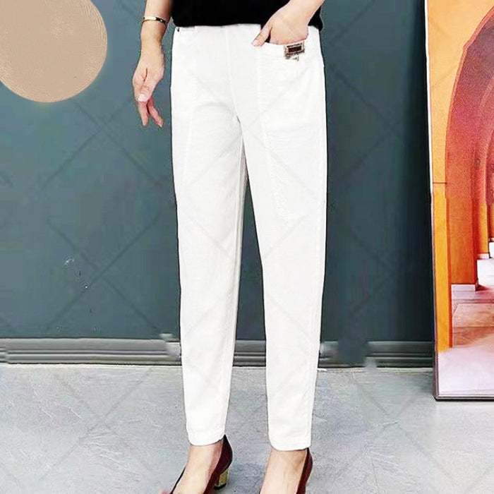 ✨️☁️LAST DAY SALE 49% OFF✨️☁️Women's Elastic Waist Cotton Pants-8
