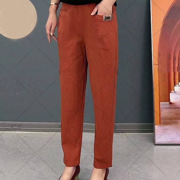 ✨️☁️LAST DAY SALE 49% OFF✨️☁️Women's Elastic Waist Cotton Pants-7