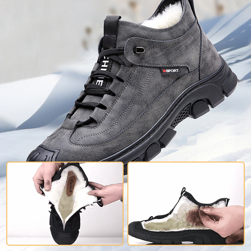 🔥Last Day Sale 50% OFF🎁Men's Faux Wool Lining Leather Sneaker-2