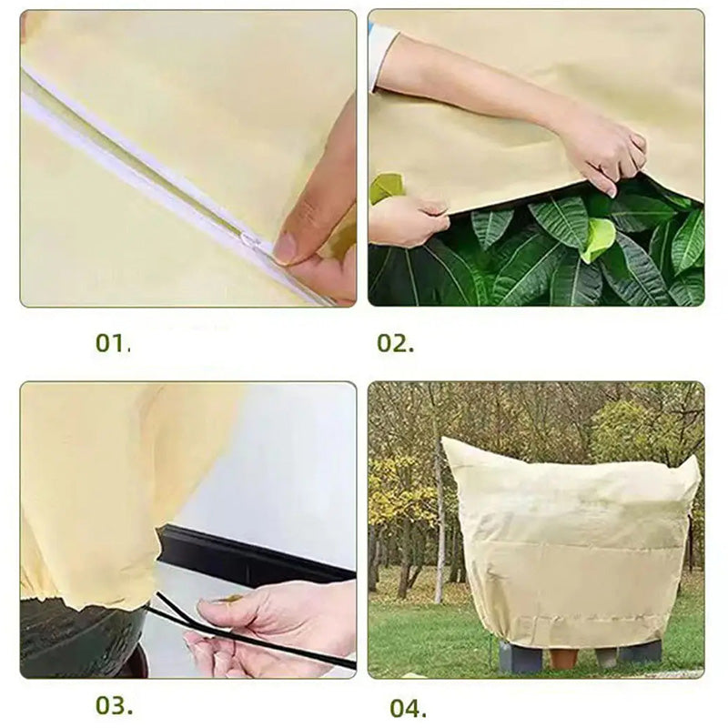 🎅Early Xmas Sales - 50% OFF🎄Plant Thickened Drawstring Bag Freeze Protection Covers-12