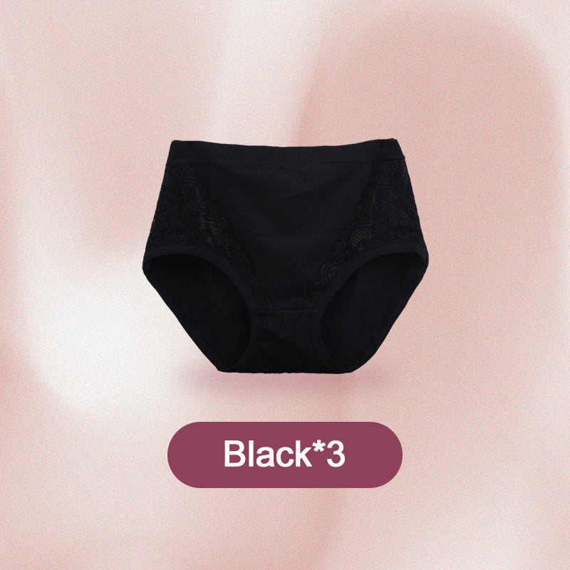🌸Limited Buy 2 Get 1 Free✨️Plus Size High Waist Leak Proof Cotton Panties-10