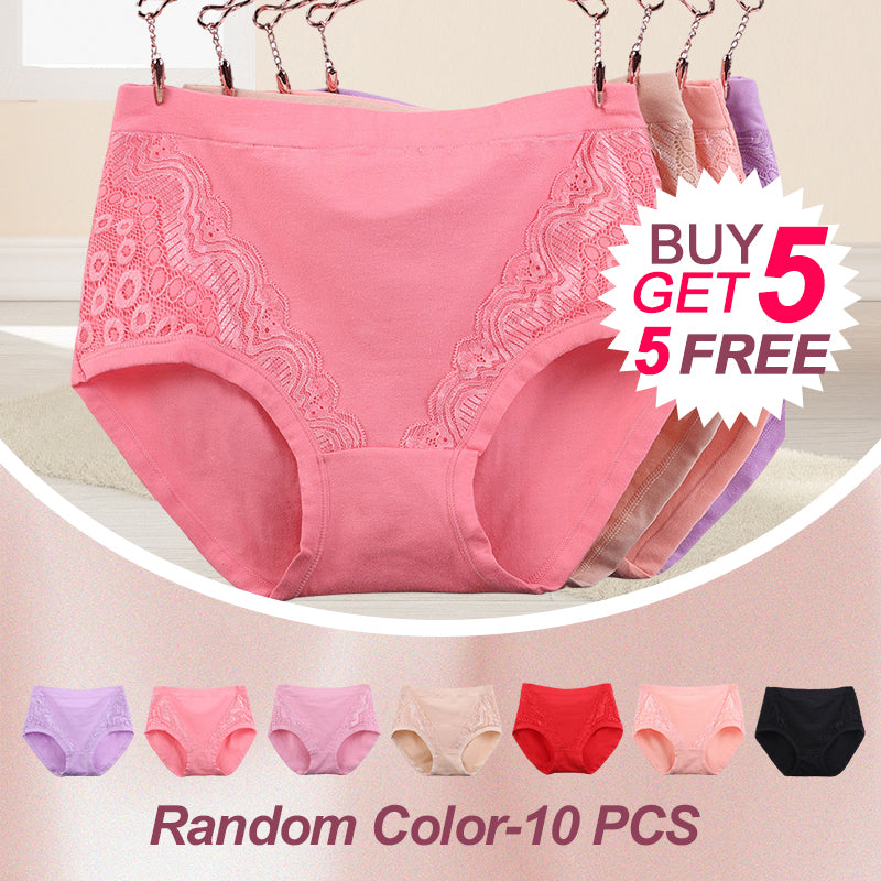 🌸Limited Buy 2 Get 1 Free✨️Plus Size High Waist Leak Proof Cotton Panties-17