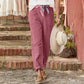 Linen Simple Button Fly Trousers【BUY 2 GET FREE SHIPPING】-1