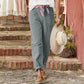 Linen Simple Button Fly Trousers【BUY 2 GET FREE SHIPPING】-3